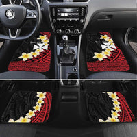 Uvea Chiefdom Wallis and Futuna Personalized Car Mats Frangipani Flowers Polynesian Pattern LT9 Set 4pcs Red - Polynesian Pride