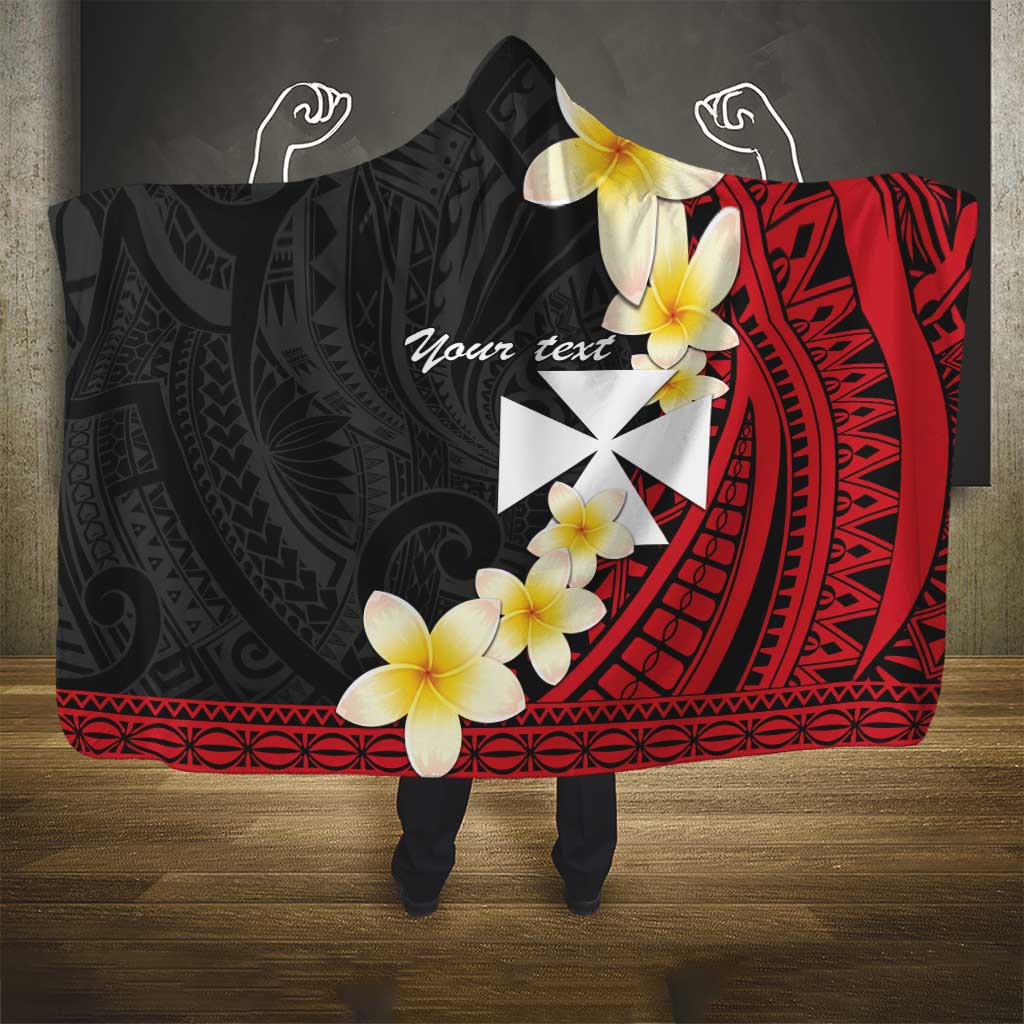 Uvea Chiefdom Wallis and Futuna Personalized Hooded Blanket Frangipani Flowers Polynesian Pattern LT9 - Polynesian Pride
