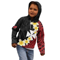 Uvea Chiefdom Wallis and Futuna Personalized Kid Hoodie Frangipani Flowers Polynesian Pattern LT9 - Polynesian Pride