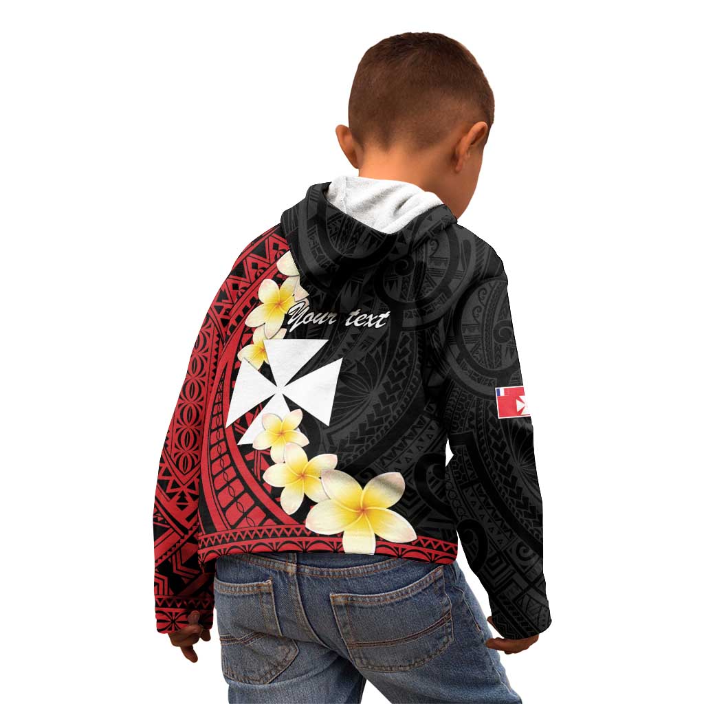 Uvea Chiefdom Wallis and Futuna Personalized Kid Hoodie Frangipani Flowers Polynesian Pattern LT9 - Polynesian Pride