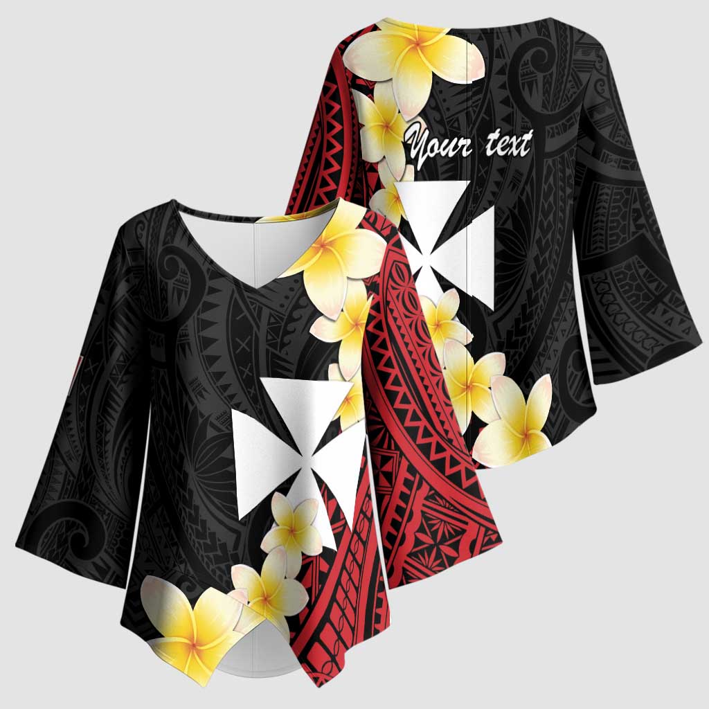 Uvea Chiefdom Wallis and Futuna Personalized Kimono Sleeve Blouse Frangipani Flowers Polynesian Pattern LT9 - Polynesian Pride