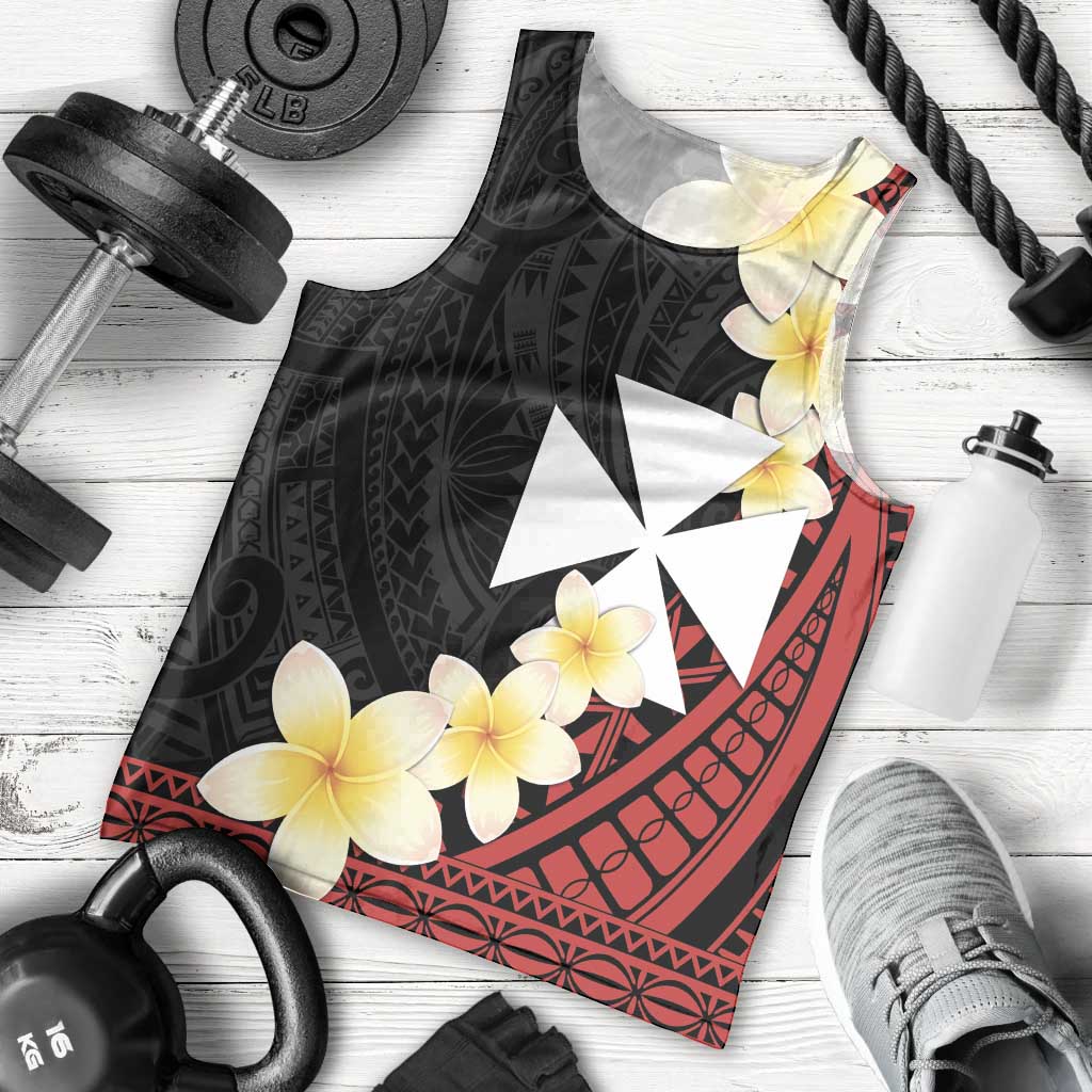 Uvea Chiefdom Wallis and Futuna Personalized Men Tank Top Frangipani Flowers Polynesian Pattern LT9 - Polynesian Pride
