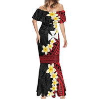 Uvea Chiefdom Wallis and Futuna Personalized Mermaid Dress Frangipani Flowers Polynesian Pattern LT9 - Polynesian Pride