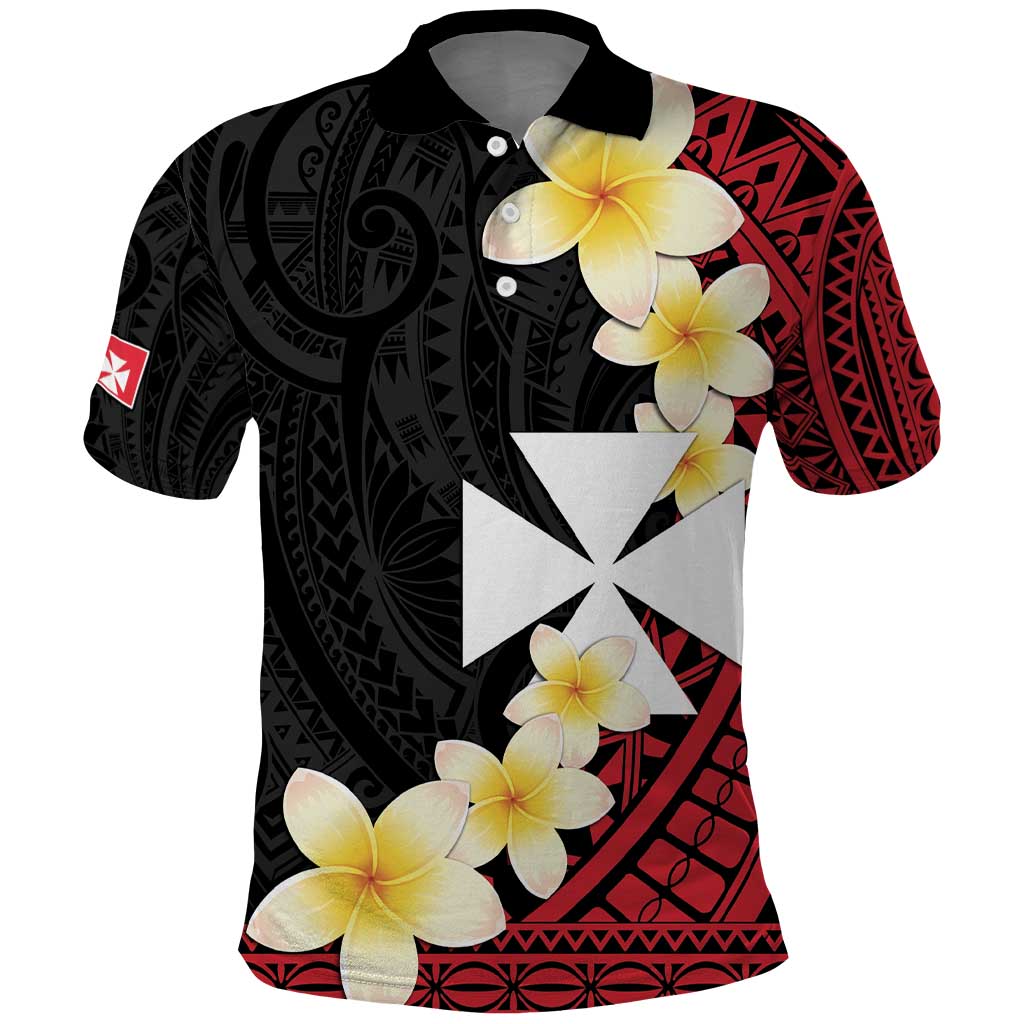 Uvea Chiefdom Wallis and Futuna Personalized Polo Shirt Frangipani Flowers Polynesian Pattern LT9 Red - Polynesian Pride