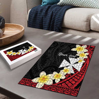 Uvea Chiefdom Wallis and Futuna Personalized Puzzle Frangipani Flowers Polynesian Pattern LT9 - Polynesian Pride