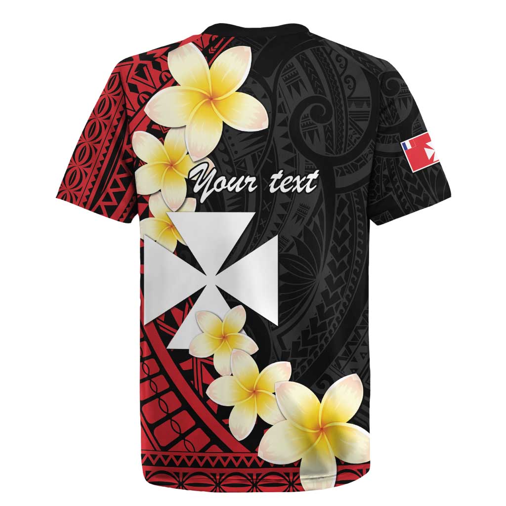 Uvea Chiefdom Wallis and Futuna Personalized Rugby Jersey Frangipani Flowers Polynesian Pattern LT9 - Polynesian Pride