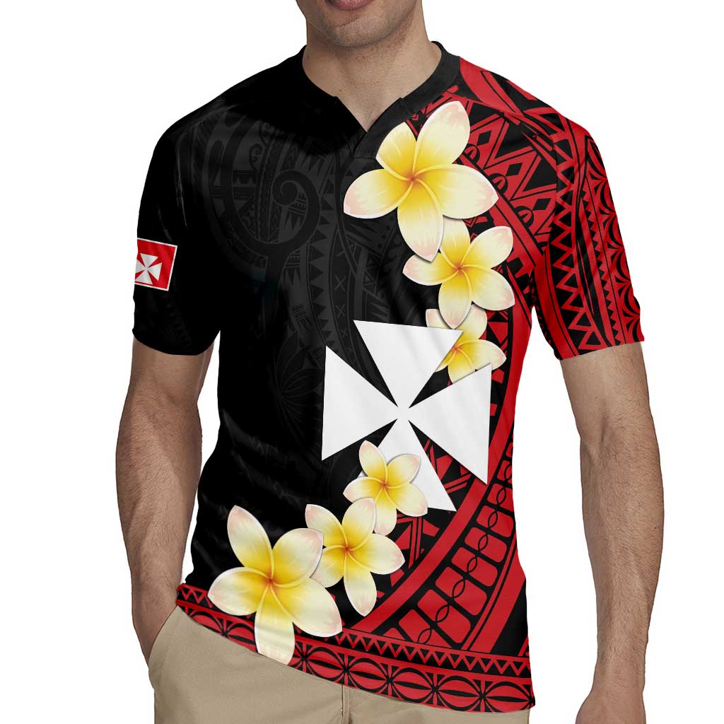Uvea Chiefdom Wallis and Futuna Personalized Rugby Jersey Frangipani Flowers Polynesian Pattern LT9 - Polynesian Pride