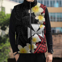 Uvea Chiefdom Wallis and Futuna Personalized Sleeveless Puffer Jacket Frangipani Flowers Polynesian Pattern LT9 - Polynesian Pride