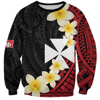 Uvea Chiefdom Wallis and Futuna Personalized Sweatshirt Frangipani Flowers Polynesian Pattern LT9 Unisex Red - Polynesian Pride