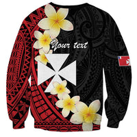 Uvea Chiefdom Wallis and Futuna Personalized Sweatshirt Frangipani Flowers Polynesian Pattern LT9 - Polynesian Pride