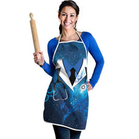 New Zealand Nurses RN Apron Galaxy Stethoscope Maori Motif LT9 - Polynesian Pride