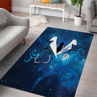New Zealand Nurses RN Area Rug Galaxy Stethoscope Maori Motif LT9 - Polynesian Pride