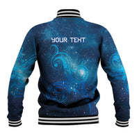 New Zealand Nurses RN Personalised Baseball Jacket Galaxy Stethoscope Maori Motif LT9 - Polynesian Pride