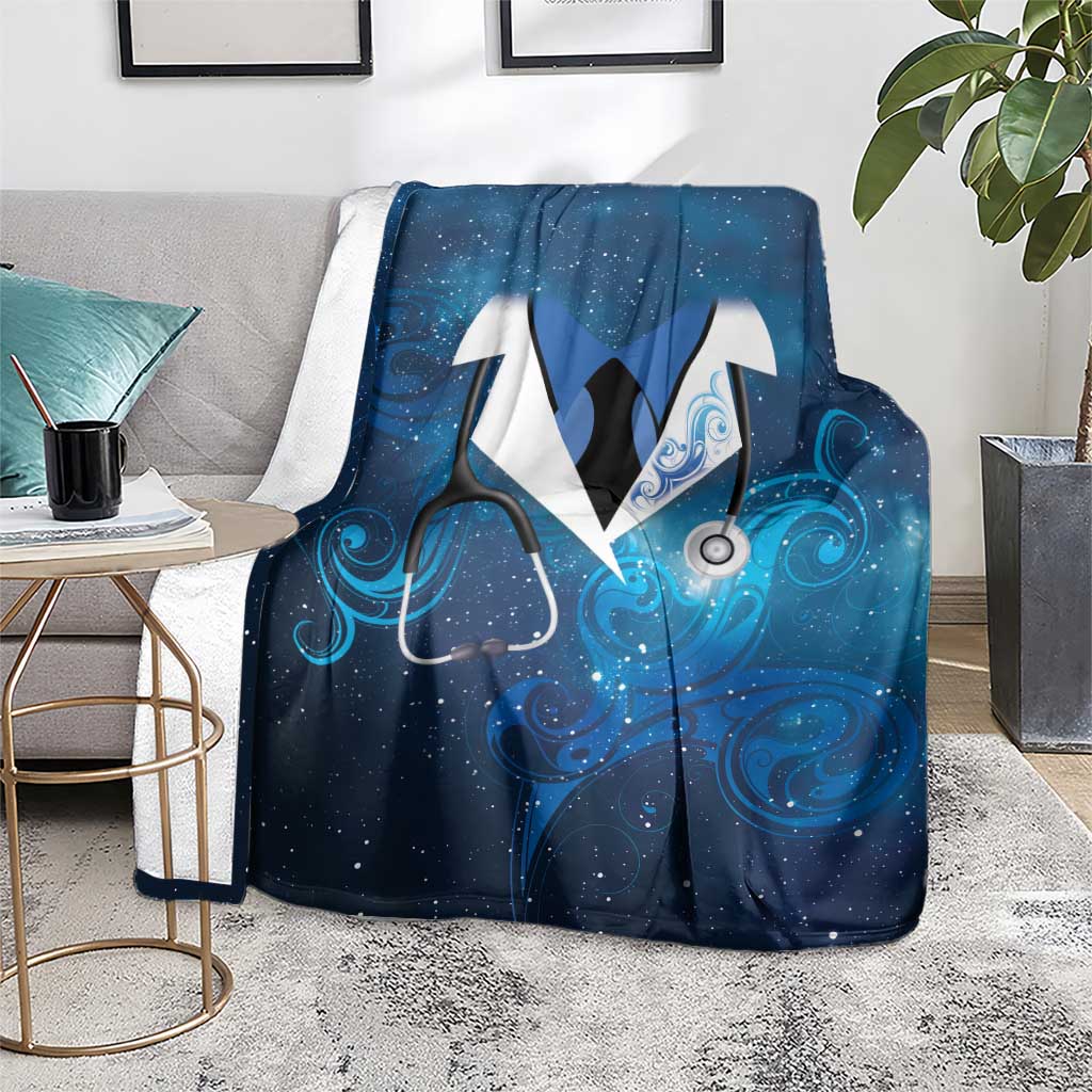 New Zealand Nurses RN Blanket Galaxy Stethoscope Maori Motif LT9 - Polynesian Pride