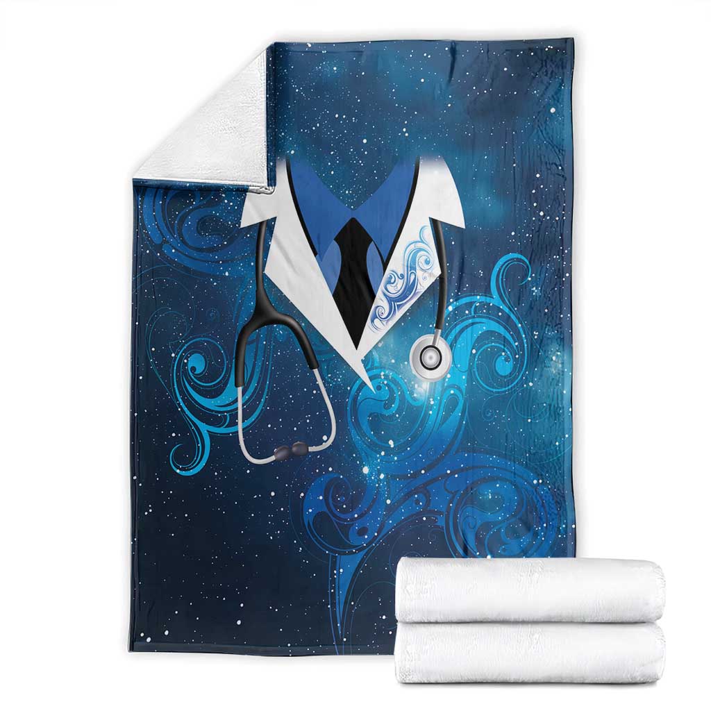 New Zealand Nurses RN Blanket Galaxy Stethoscope Maori Motif LT9 - Polynesian Pride