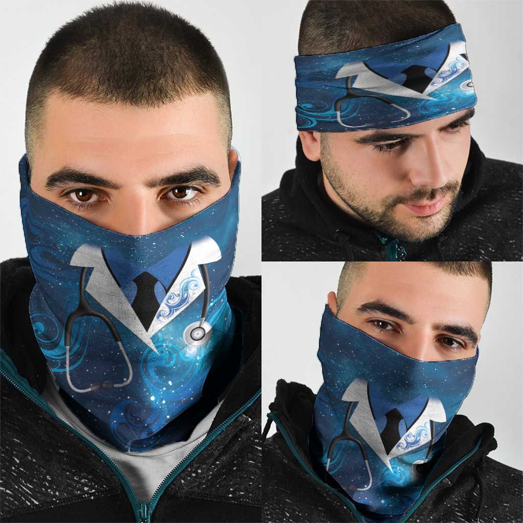 New Zealand Nurses RN Neck Gaiter Galaxy Stethoscope Maori Motif LT9 - Polynesian Pride