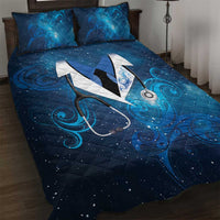New Zealand Nurses RN Quilt Bed Set Galaxy Stethoscope Maori Motif LT9 Galaxy - Polynesian Pride