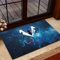 New Zealand Nurses RN Rubber Doormat Galaxy Stethoscope Maori Motif LT9 - Polynesian Pride
