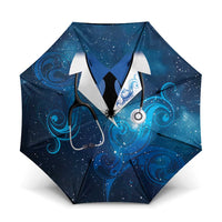 New Zealand Nurses RN Umbrella Galaxy Stethoscope Maori Motif LT9 One Size Folded 11.42 inch Opened Diameter 37.4 inch Galaxy - Polynesian Pride