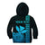 Custom Hawaii Kid Hoodie King Kamehameha - Aqua LT9 - Polynesian Pride