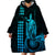 Custom Hawaii Wearable Blanket Hoodie King Kamehameha - Aqua LT9 - Polynesian Pride