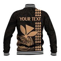 Custom Hawaii Baseball Jacket King Kamehameha - Nude LT9 - Polynesian Pride