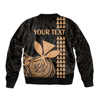 Custom Hawaii Bomber Jacket King Kamehameha - Nude LT9 - Polynesian Pride