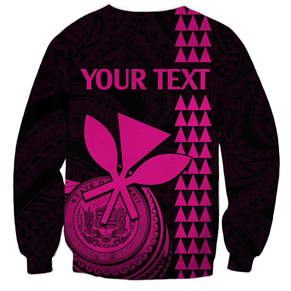 Custom Hawaii Sweatshirt King Kamehameha - Pink LT9 - Polynesian Pride