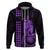 Custom Hawaii Hoodie King Kamehameha Purple LT9 Zip Hoodie Purple - Polynesian Pride