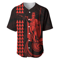 Custom Hawaii Baseball Jersey King Kamehameha - Red LT9 Red - Polynesian Pride