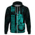 Custom Hawaii Hoodie King Kamehameha Turquoise LT9 Zip Hoodie Turquoise - Polynesian Pride