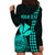 Custom Hawaii Hoodie Dress King Kamehameha - Turquoise LT9 - Polynesian Pride