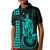 Custom Hawaii Kid Polo Shirt King Kamehameha - Turquoise LT9 Kid Turquoise - Polynesian Pride