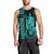 Custom Hawaii Men Tank Top King Kamehameha - Turquoise LT9 - Polynesian Pride