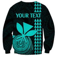 Custom Hawaii Sweatshirt King Kamehameha - Turquoise LT9 - Polynesian Pride