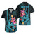 Custom Polynesian Hawaiian Shirt Hawaiian Warriors with Tribal Shark Tattoos - Blue LT9 - Polynesian Pride