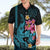 Custom Polynesian Hawaiian Shirt Hawaiian Warriors with Tribal Shark Tattoos - Blue LT9 - Polynesian Pride