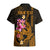 Custom Polynesian Hawaiian Shirt Hawaiian Warriors with Tribal Shark Tattoos - Gold LT9 - Polynesian Pride