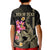 Custom Polynesian Kid Polo Shirt Hawaiian Warriors with Tribal Shark Tattoos - Nude LT9 - Polynesian Pride