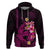 Custom Polynesian Hoodie Hawaiian Warriors with Tribal Shark Tattoos Pink LT9 Pullover Hoodie Pink - Polynesian Pride