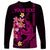 Custom Polynesian Long Sleeve Shirt Hawaiian Warriors with Tribal Shark Tattoos - Pink LT9 - Polynesian Pride