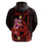 Custom Polynesian Hoodie Hawaiian Warriors with Tribal Shark Tattoos Red LT9 - Polynesian Pride