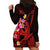 Custom Polynesian Hoodie Dress Hawaiian Warriors with Tribal Shark Tattoos - Red LT9 - Polynesian Pride