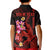 Custom Polynesian Kid Polo Shirt Hawaiian Warriors with Tribal Shark Tattoos - Red LT9 - Polynesian Pride