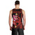 Custom Polynesian Men Tank Top Hawaiian Warriors with Tribal Shark Tattoos - Red LT9 - Polynesian Pride