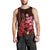 Custom Polynesian Men Tank Top Hawaiian Warriors with Tribal Shark Tattoos - Red LT9 - Polynesian Pride