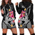 Custom Polynesian Hoodie Dress Hawaiian Warriors with Tribal Shark Tattoos - White LT9 - Polynesian Pride