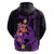 Custom Polynesian Hoodie Hawaiian Warriors with Tribal Shark Tattoos Purple LT9 - Polynesian Pride