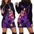 Custom Polynesian Hoodie Dress Hawaiian Warriors with Tribal Shark Tattoos - Purple LT9 - Polynesian Pride