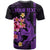 Custom Polynesian T Shirt Hawaiian Warriors with Tribal Shark Tattoos Purple LT9 - Polynesian Pride